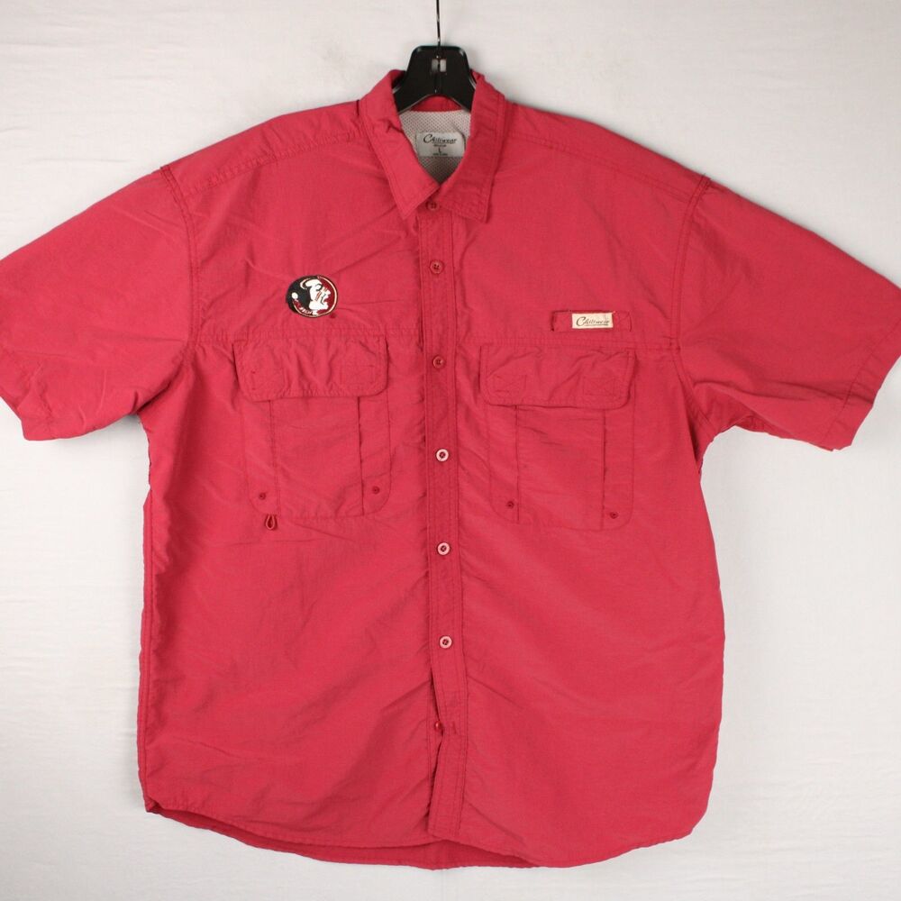 FSU Florida State Seminoles Men's Shirt Button Up Embroidered Logo Chiliwear L